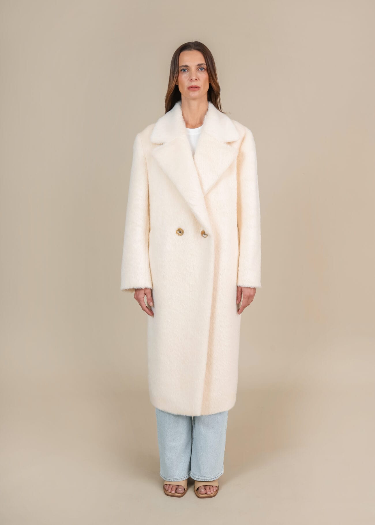 Abrigo Baby Alpaca Suri Mujer Corte Oversized