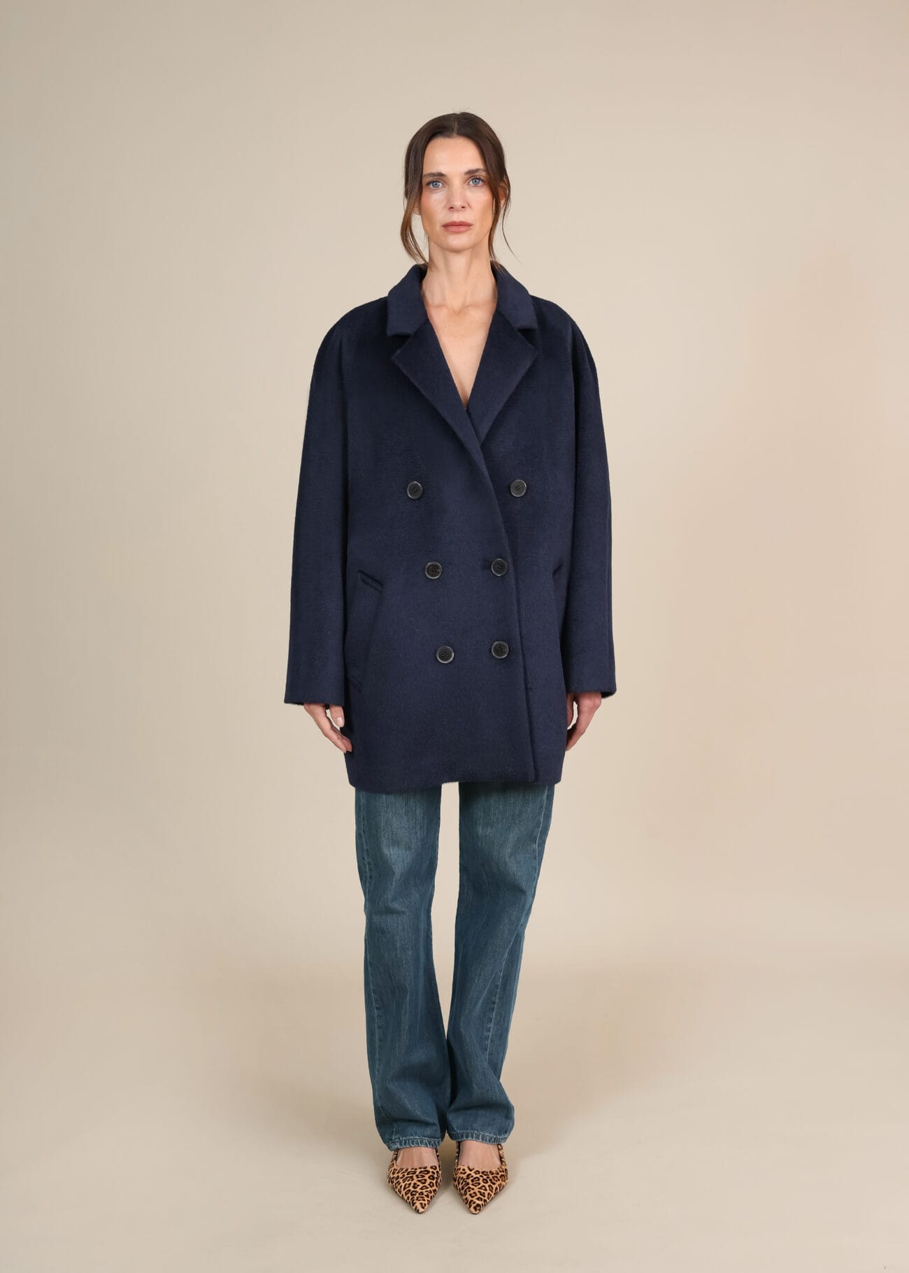 Chaquetón Baby Alpaca Suri Mujer Corto